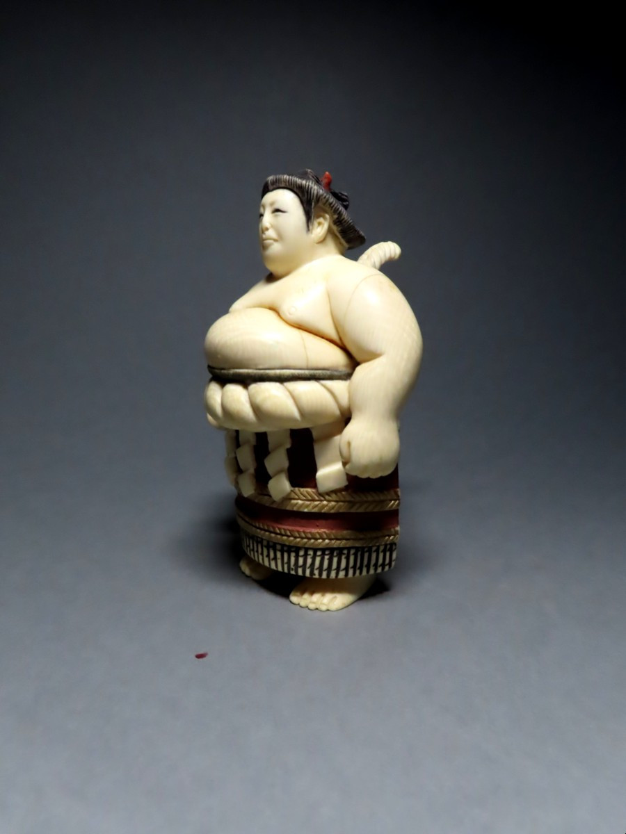 Ivory Okimono. Sumo. Japan, Taisho Period (1912-1928)-photo-2