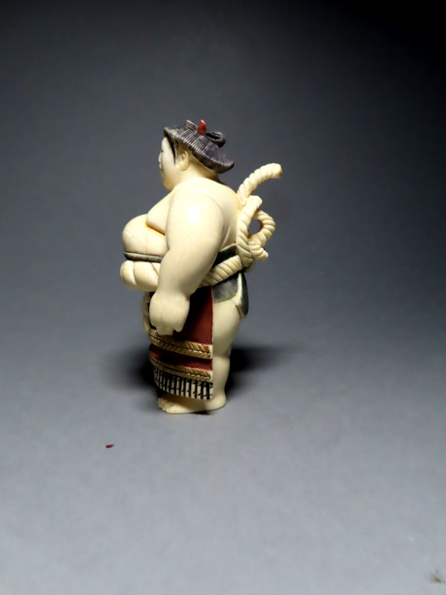 Ivory Okimono. Sumo. Japan, Taisho Period (1912-1928)-photo-3