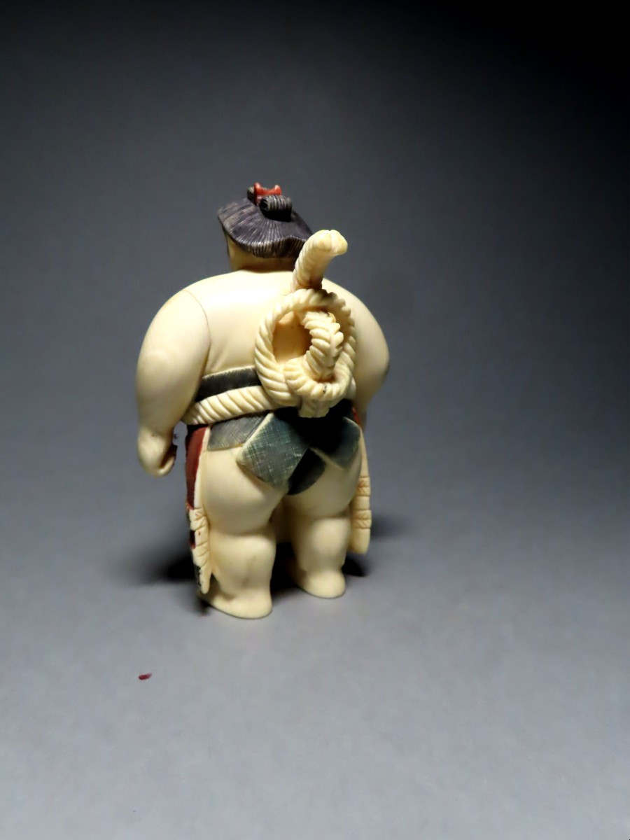 Ivory Okimono. Sumo. Japan, Taisho Period (1912-1928)-photo-4