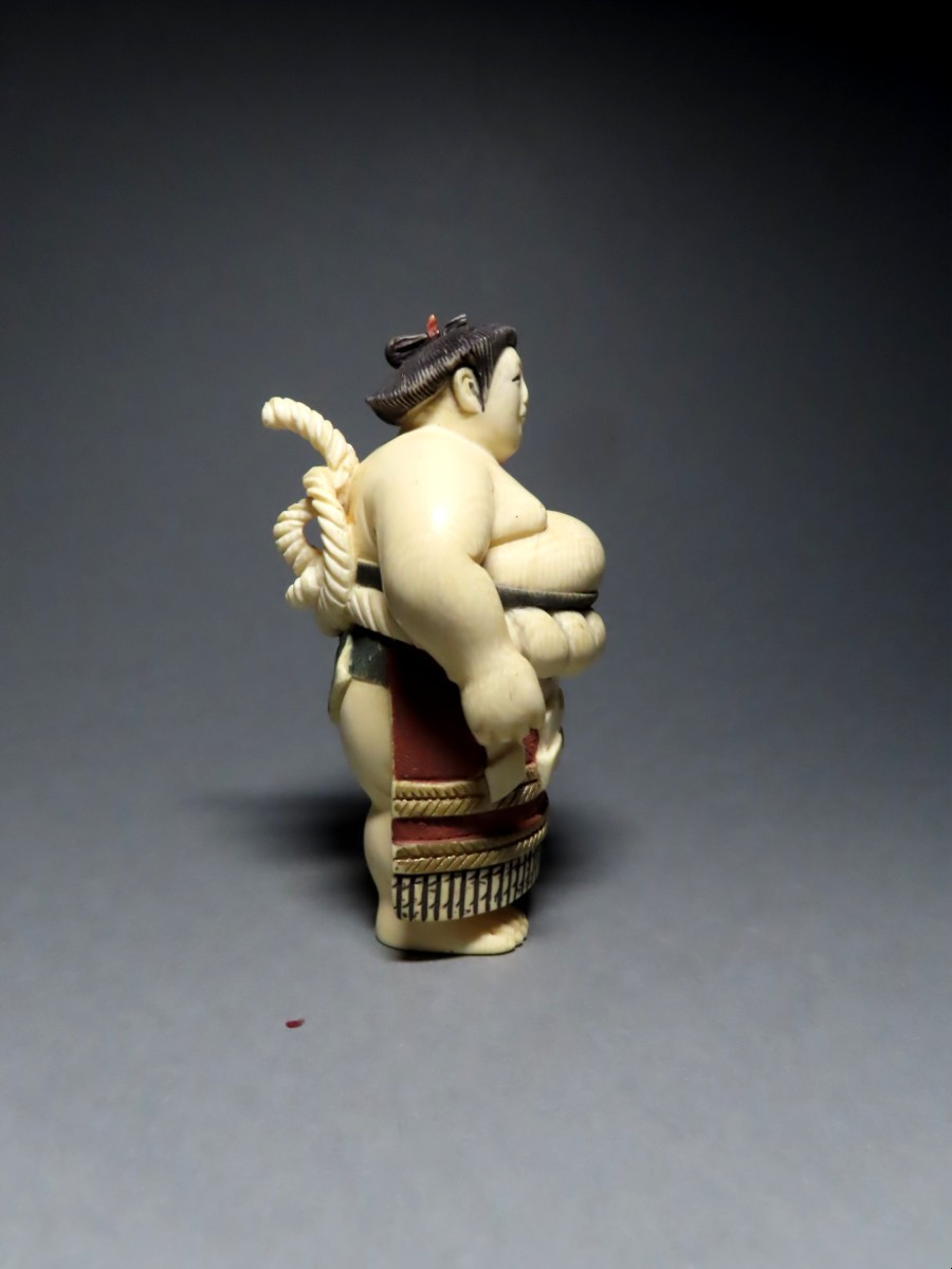 Ivory Okimono. Sumo. Japan, Taisho Period (1912-1928)-photo-2