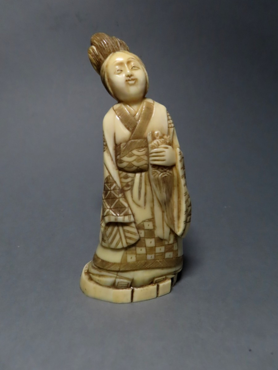Ivory Okimono. Benten And The Minogame. Japan, Late Meiji Period (1868-1912)