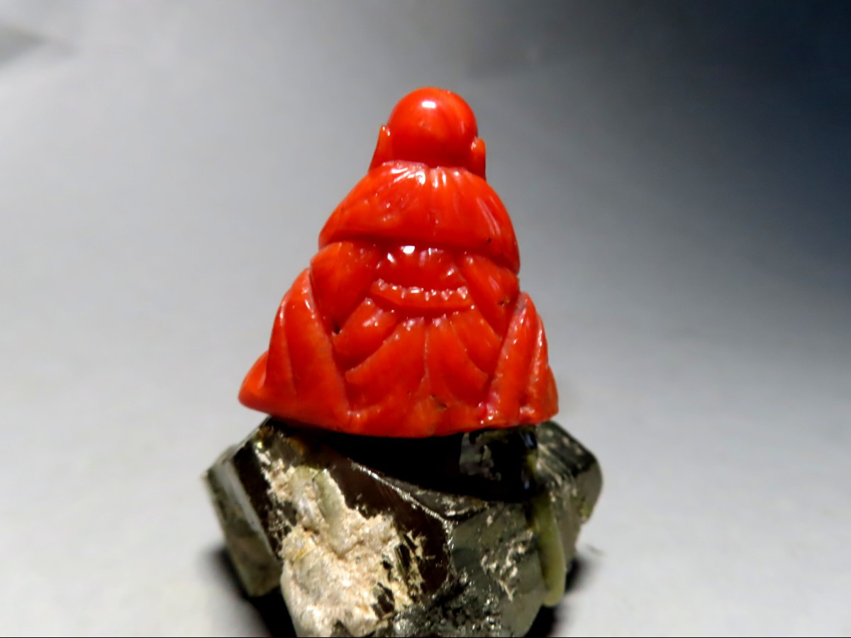 Red Coral Buddha. China, 1920-30-photo-3