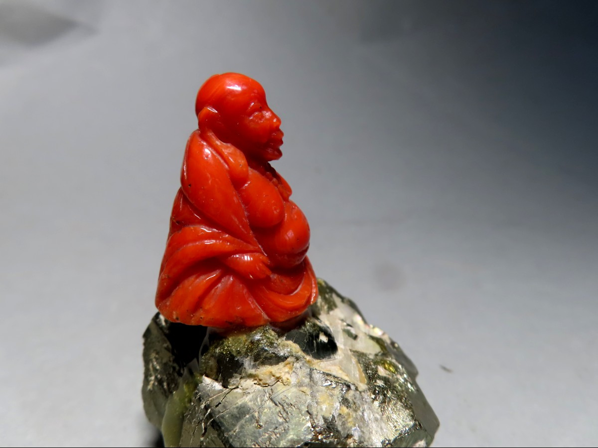 Red Coral Buddha. China, 1920-30-photo-4