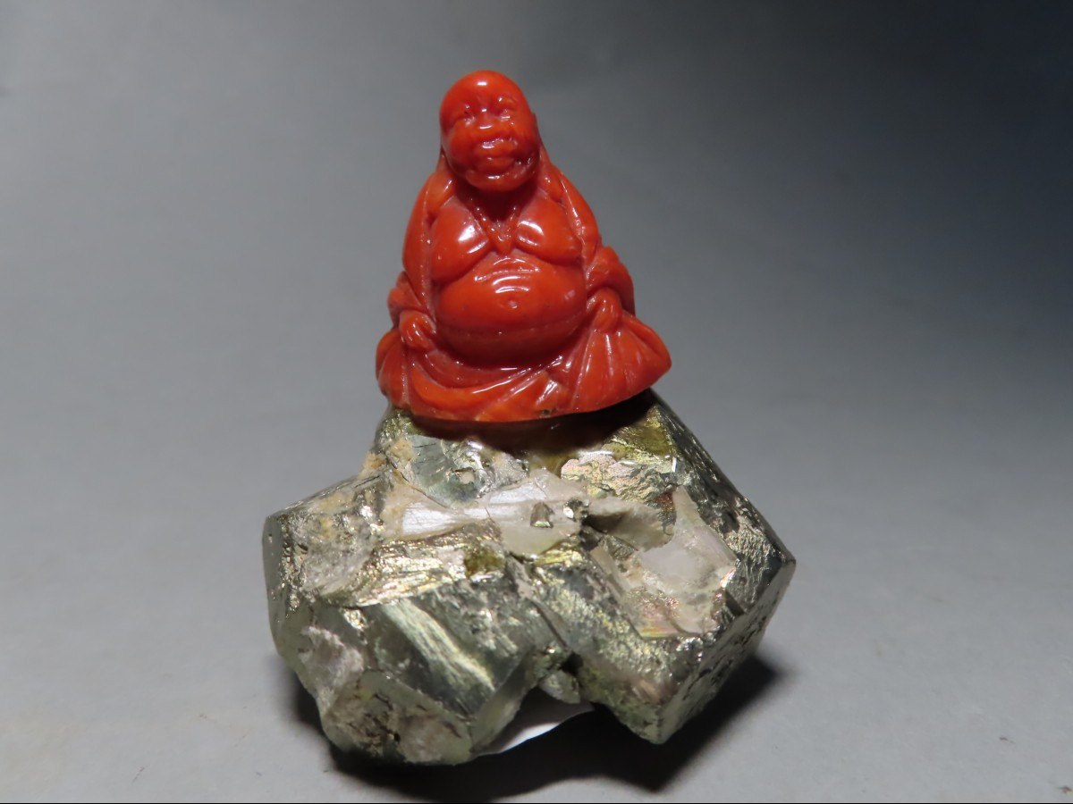 Red Coral Buddha. China, 1920-30