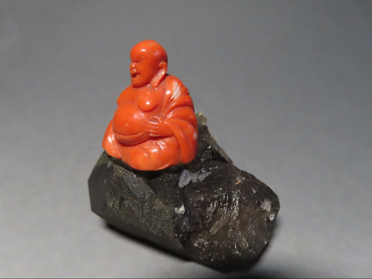 Bouddha en corail rouge. Chine 1920-30-photo-2