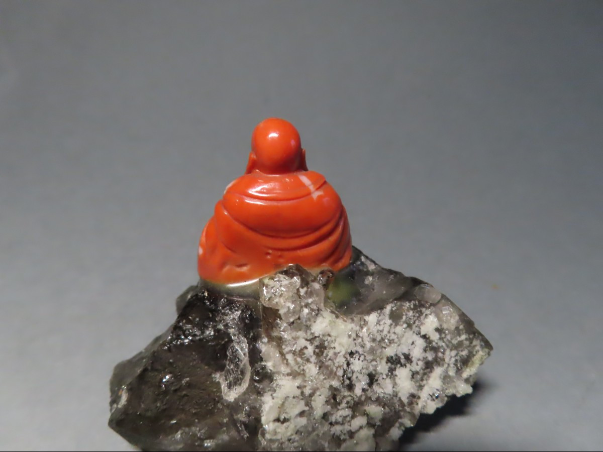 Bouddha en corail rouge. Chine 1920-30-photo-3