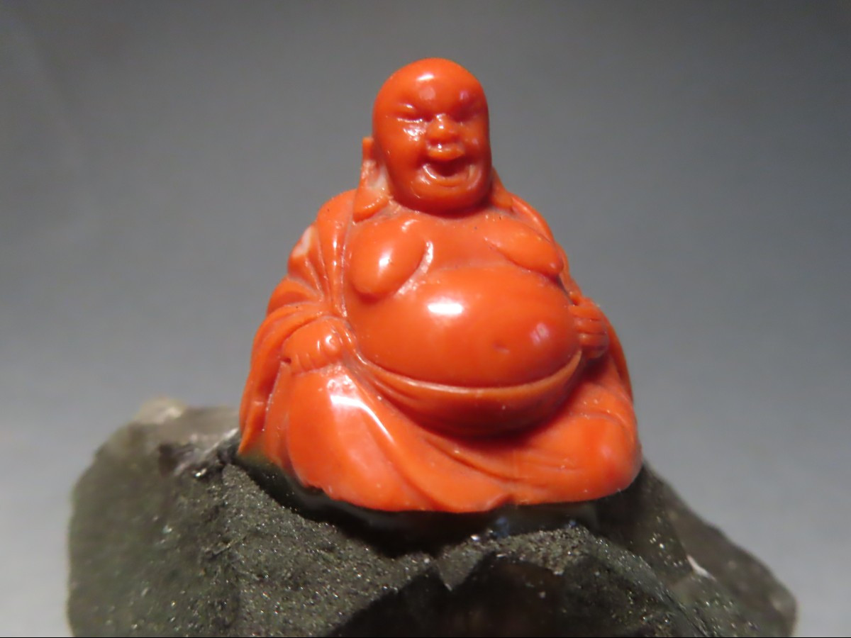 Bouddha en corail rouge. Chine 1920-30-photo-1