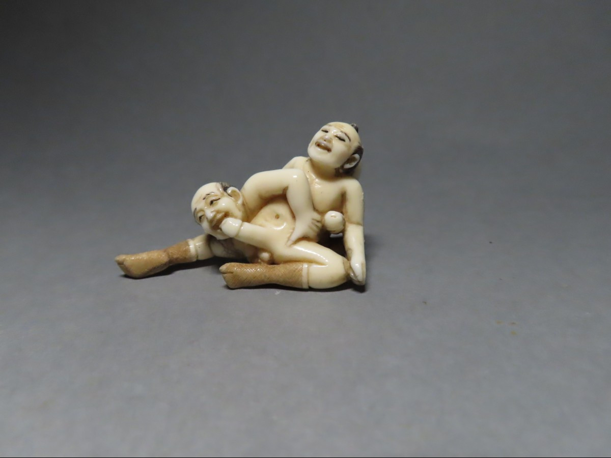 Erotic Ivory Netsuke. Curiosa. Japan, Taisho Period (1912-1928).