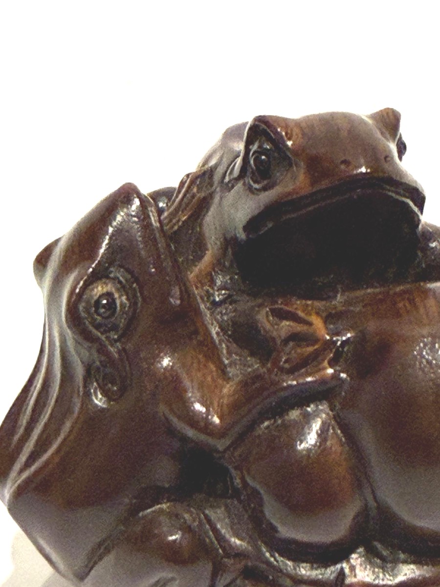 Netsuke In Zitan Or Teak Wood. Japan Meiji Period (1868-1912 )-photo-3