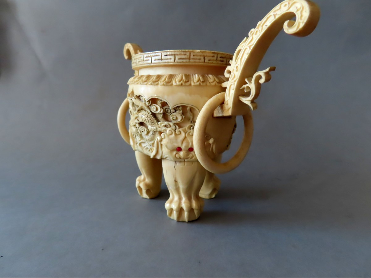 Ivory Perfume Burner. China 1920-30.-photo-2