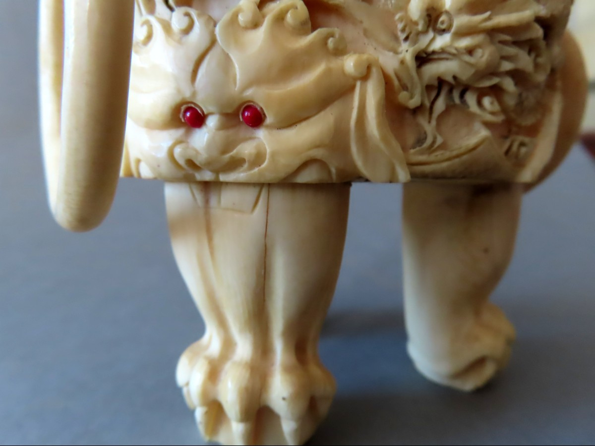 Ivory Perfume Burner. China 1920-30.-photo-2