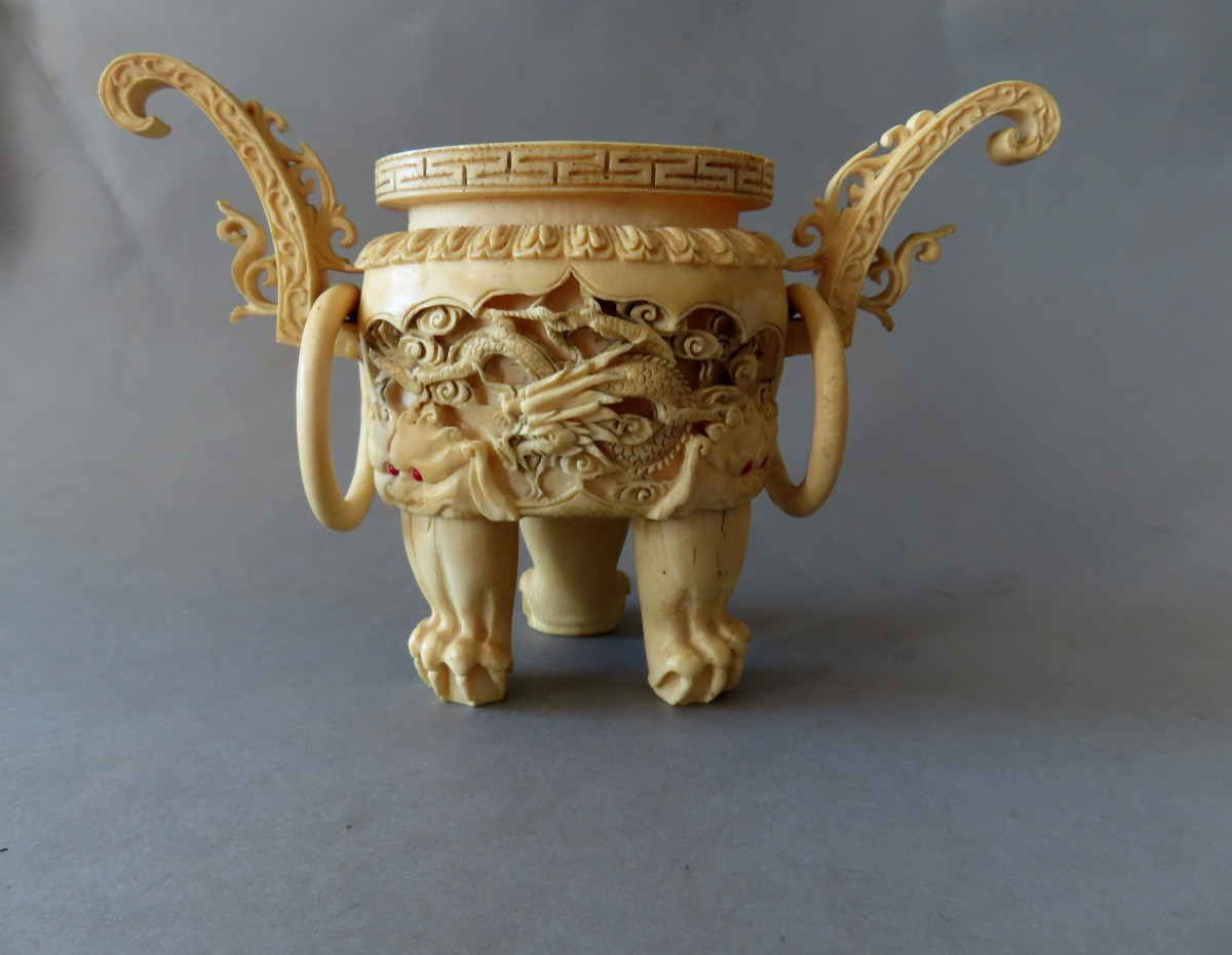 Ivory Perfume Burner. China 1920-30.