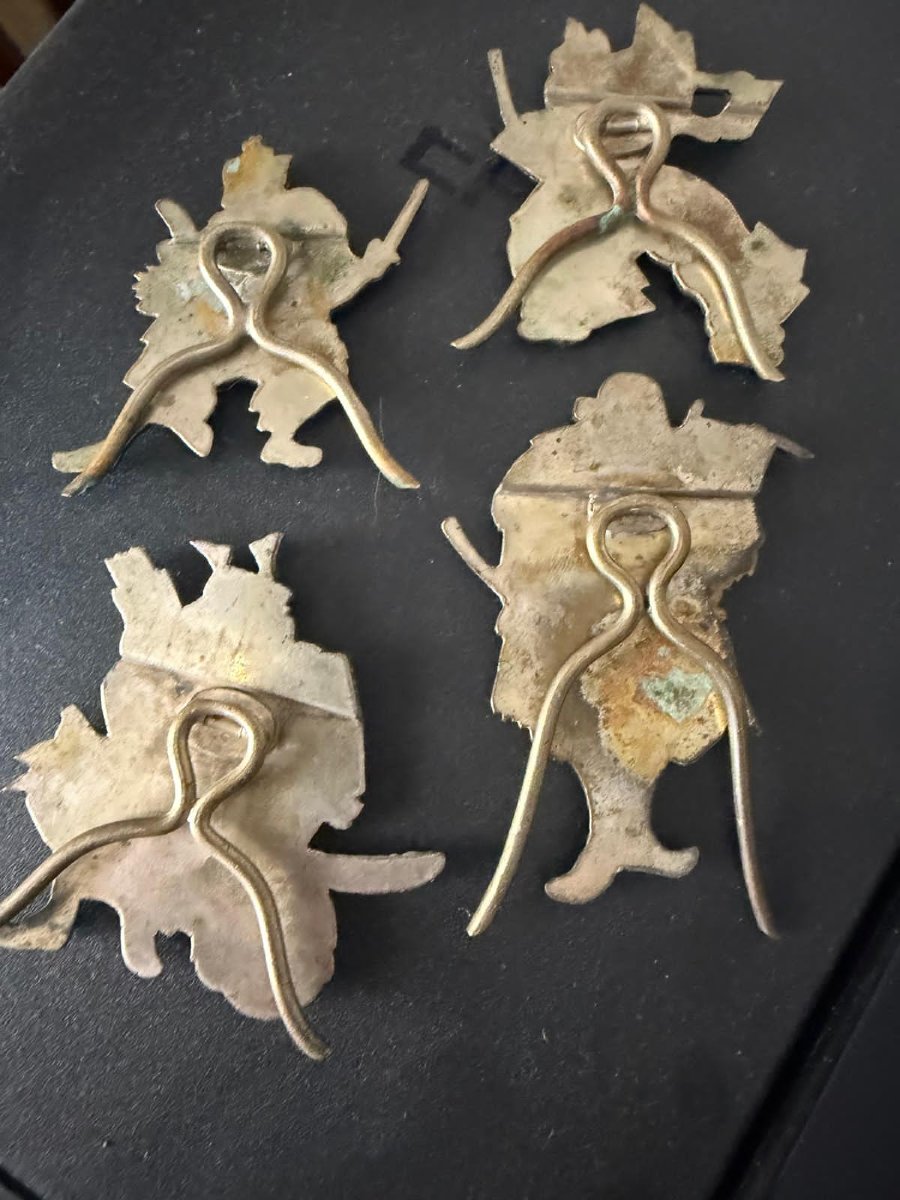 Four Samurai-themed Menu Holders. Meiji Period, Japan (1868–1912)-photo-3