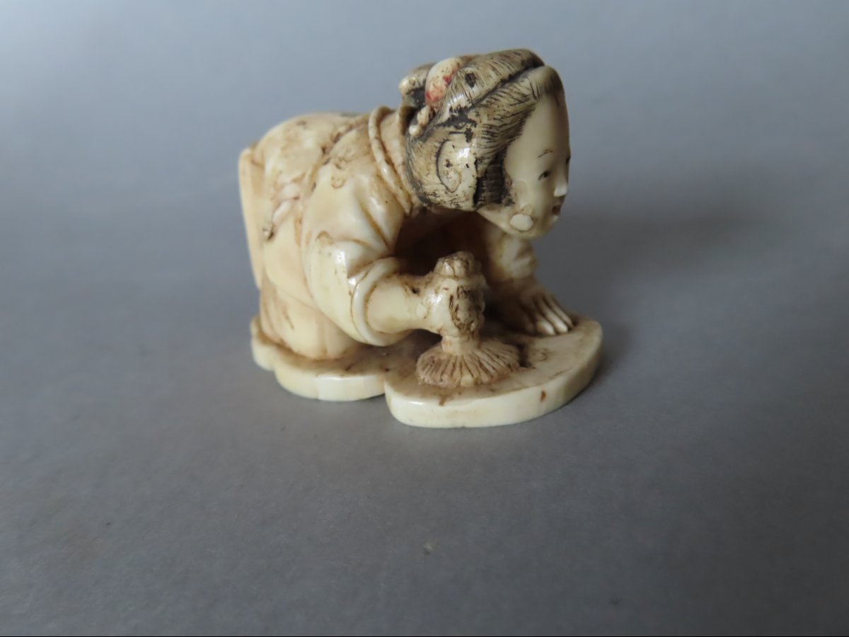 Okimono Made Of Marine Ivory. The Corvéz. Japan, Early Meiji Period (1868–1912)