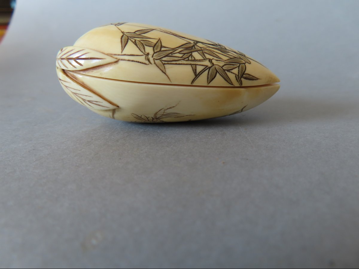 Erotic Ivory Netsuke. The Forbidden Fruit. Curiosa.  Japan, Taisho Period (1912–1928)-photo-3