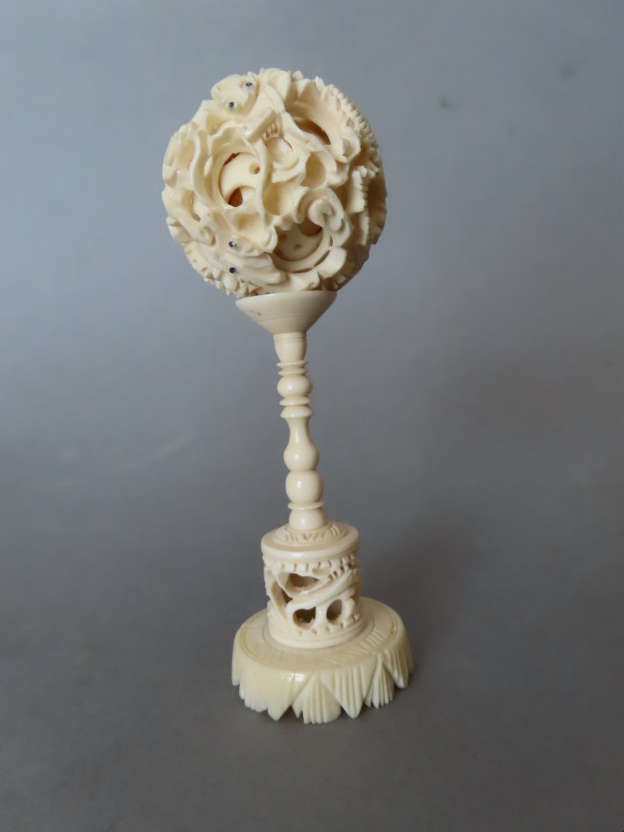 Ivory Canton Ball. China, 1930–40