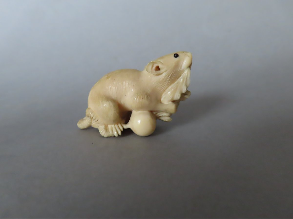 Netsuke au rat. Japon époque Meiji (1868-1912 )-photo-2