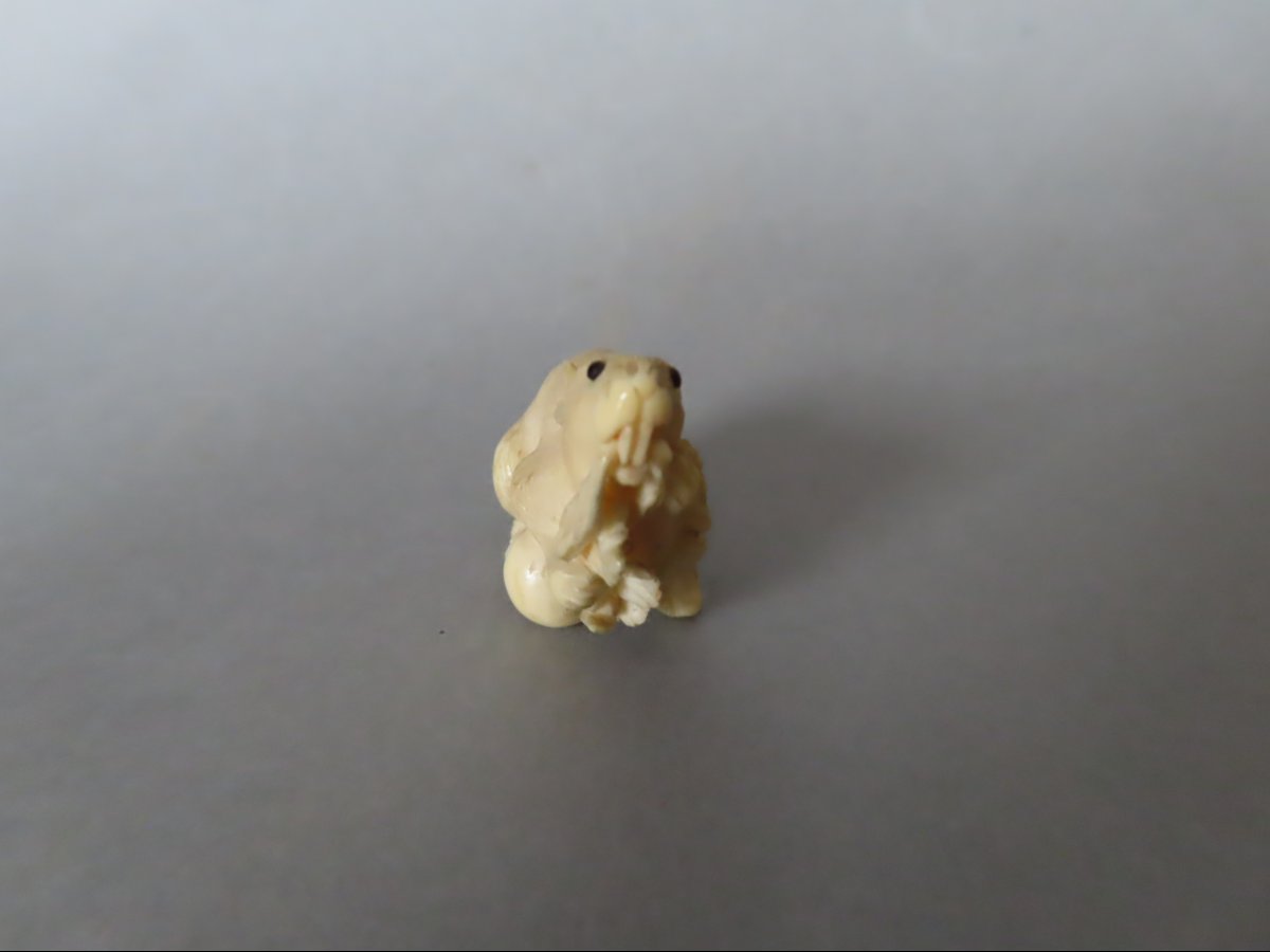 Netsuke au rat. Japon époque Meiji (1868-1912 )-photo-3