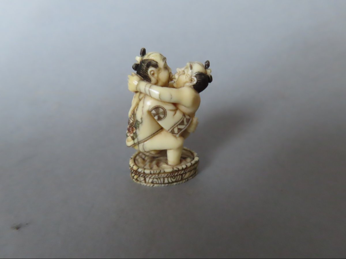 Erotic Ivory Netsuke. Curiosa, Japan, Taisho Period (1912–1928)-photo-4
