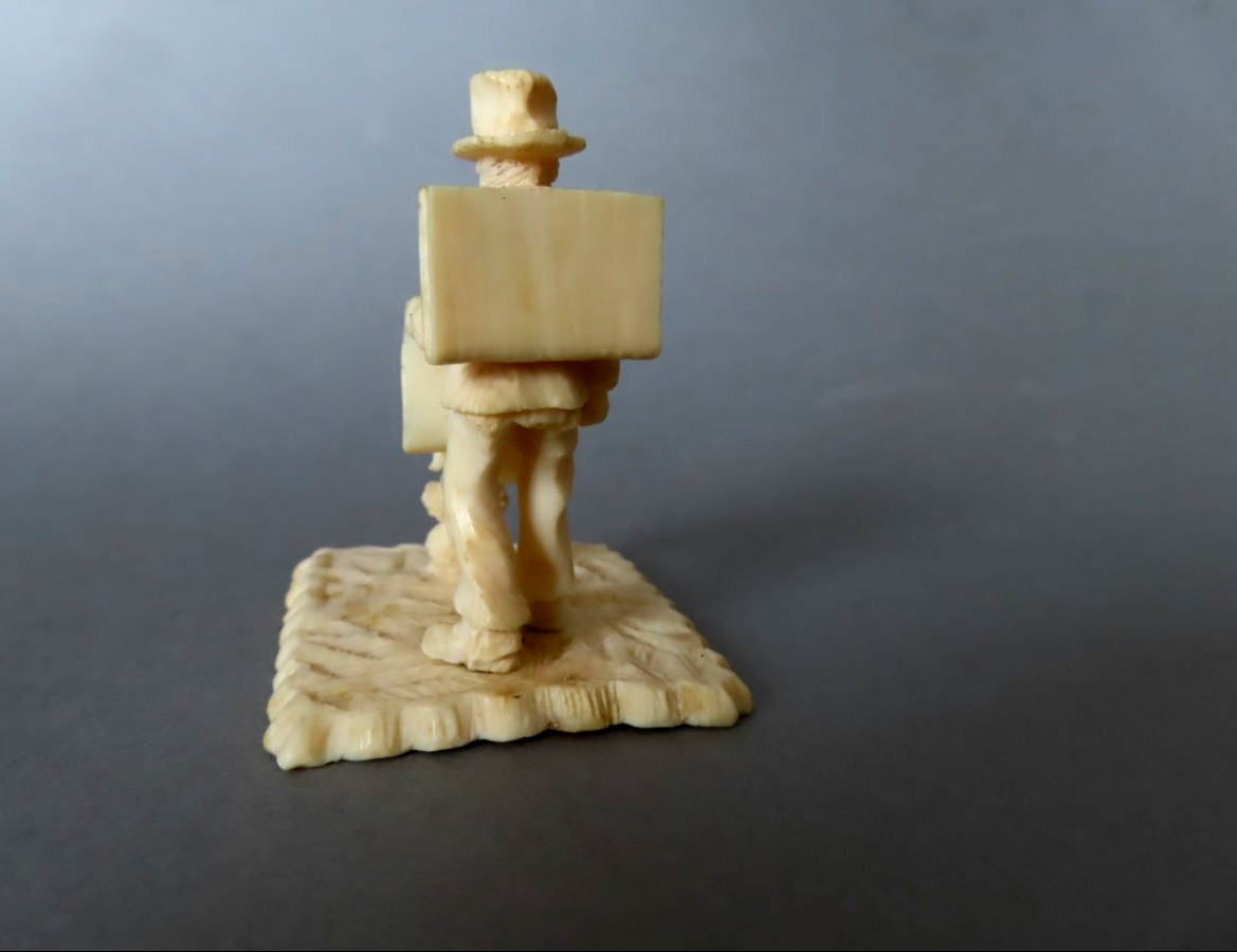 The Peddler. Dieppe Ivory. Early 20th Century.-photo-4