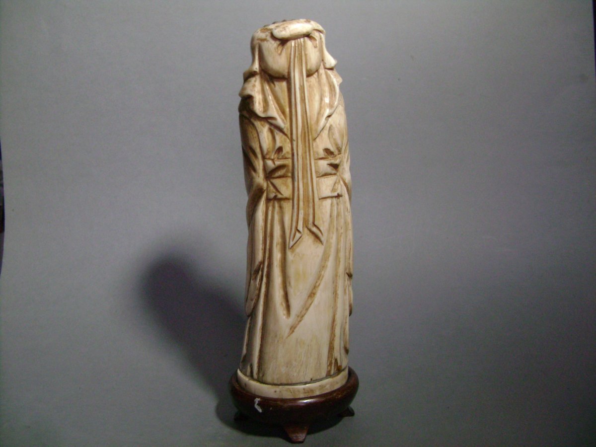 China, XXth, Old Sage In Ivory-photo-3
