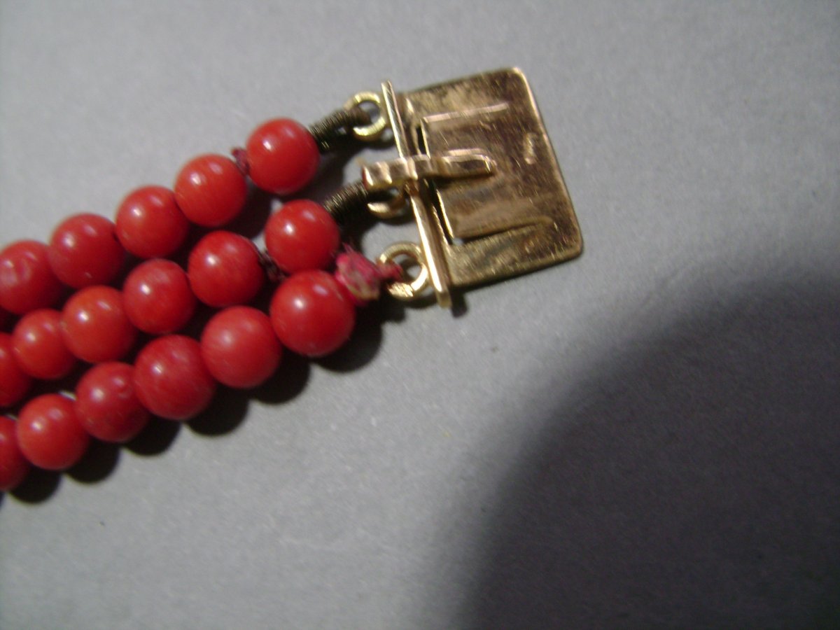 Red Corail Bracelet Necklace-photo-3