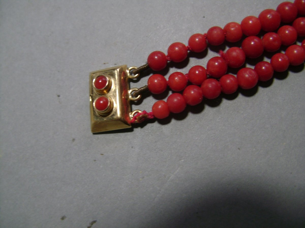 Red Corail Bracelet Necklace-photo-4