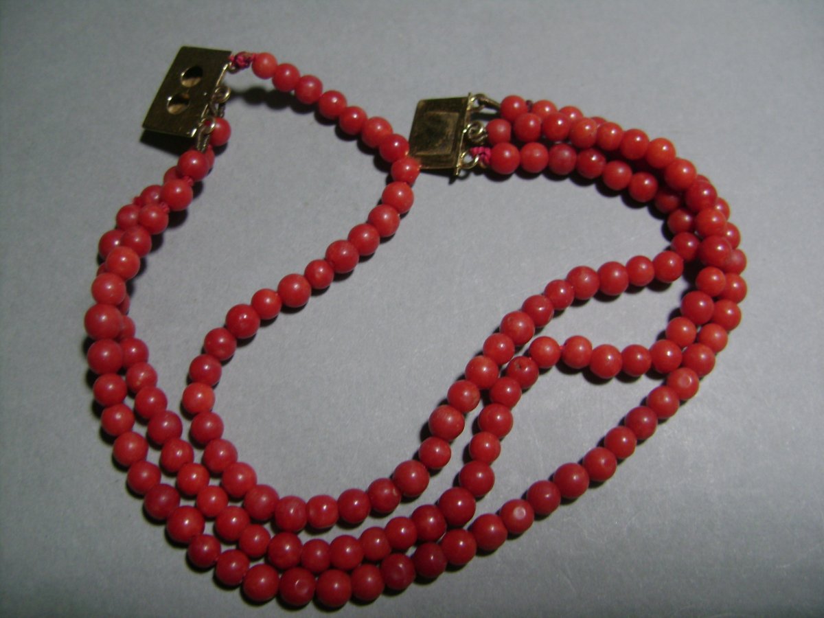 Red Corail Bracelet Necklace-photo-1