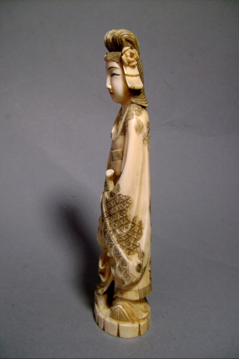 Ivory Okimonoi The Goddess Kannon. Japan Meiji Period (1868-1912)-photo-2