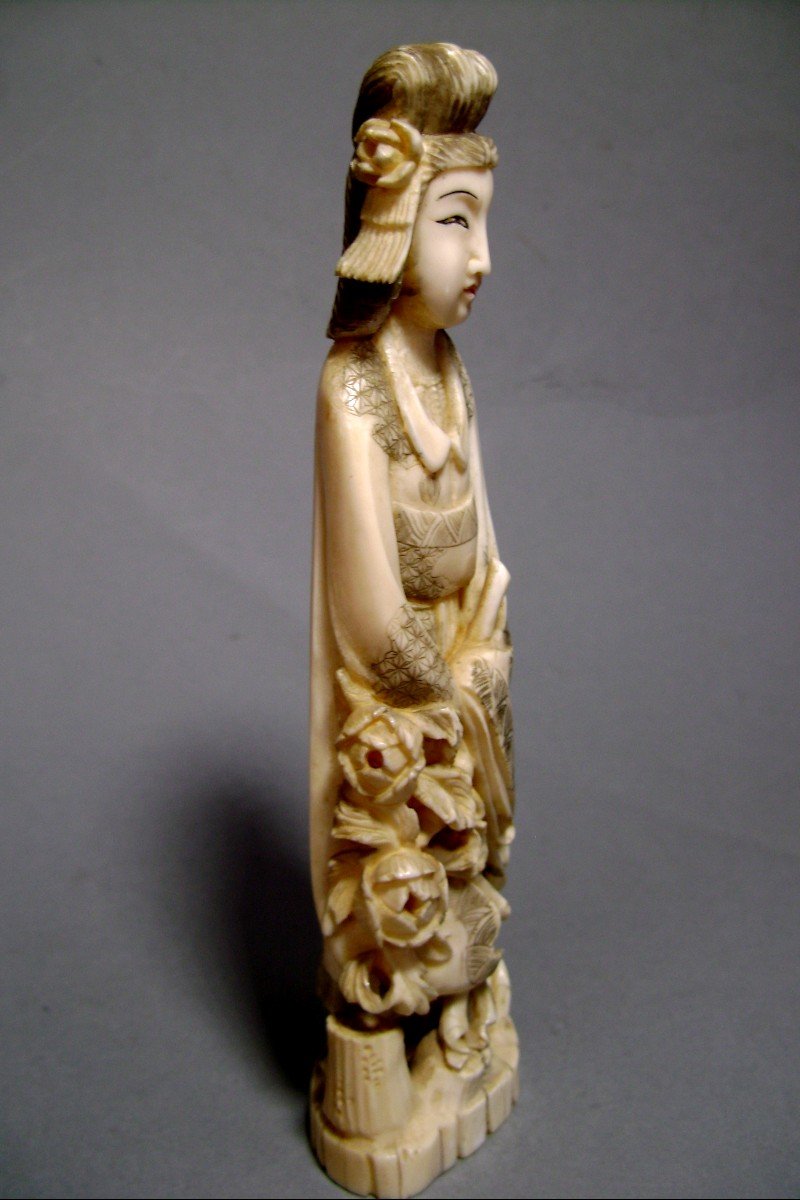 Ivory Okimonoi The Goddess Kannon. Japan Meiji Period (1868-1912)-photo-4