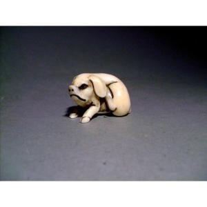 Ivory Netquke. Dirty Pig. Japan Taisho Period (1912 -1928)