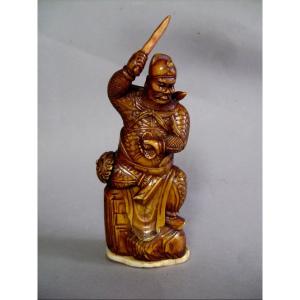 Okimono en Ivoire. Shoki. Japon époque Meiji (1868-1912 )