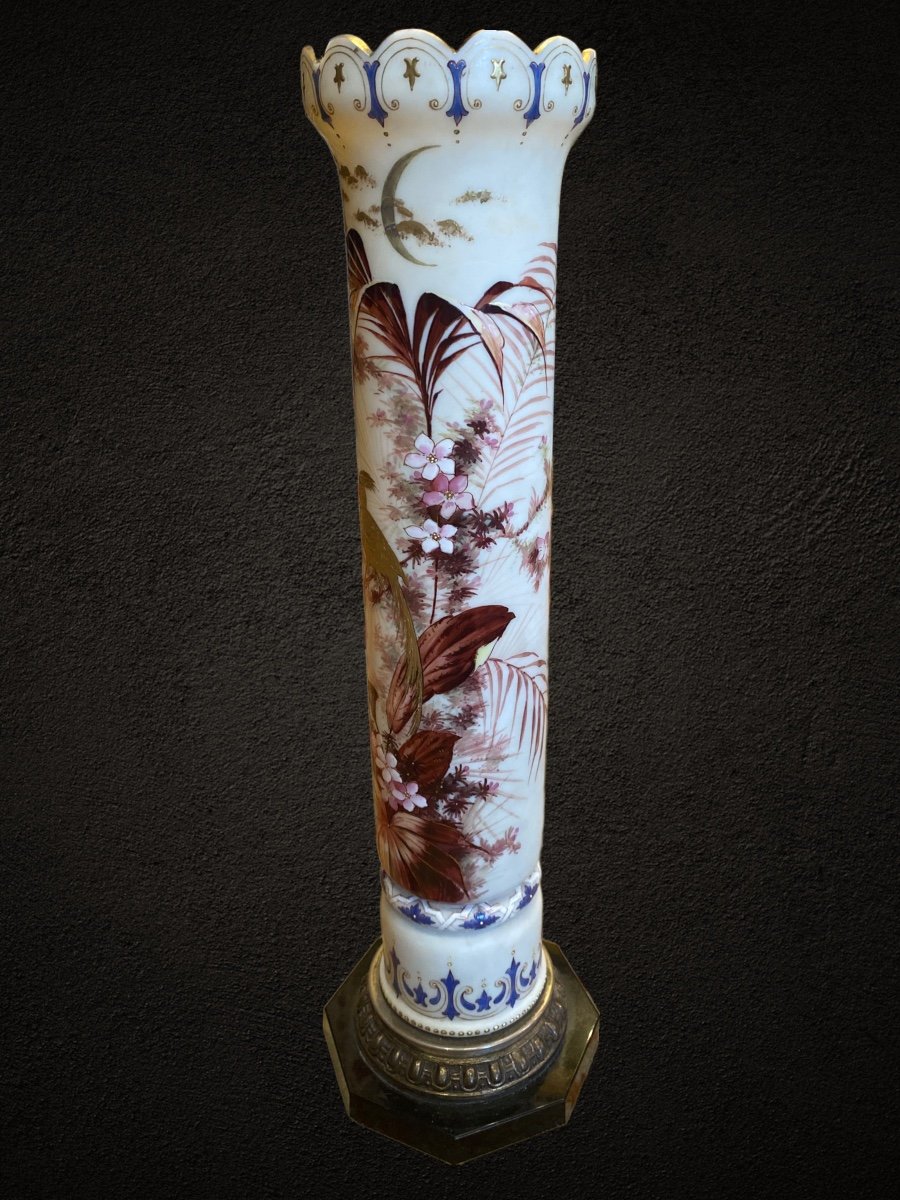 19e Paire De Vase Opaline -photo-4