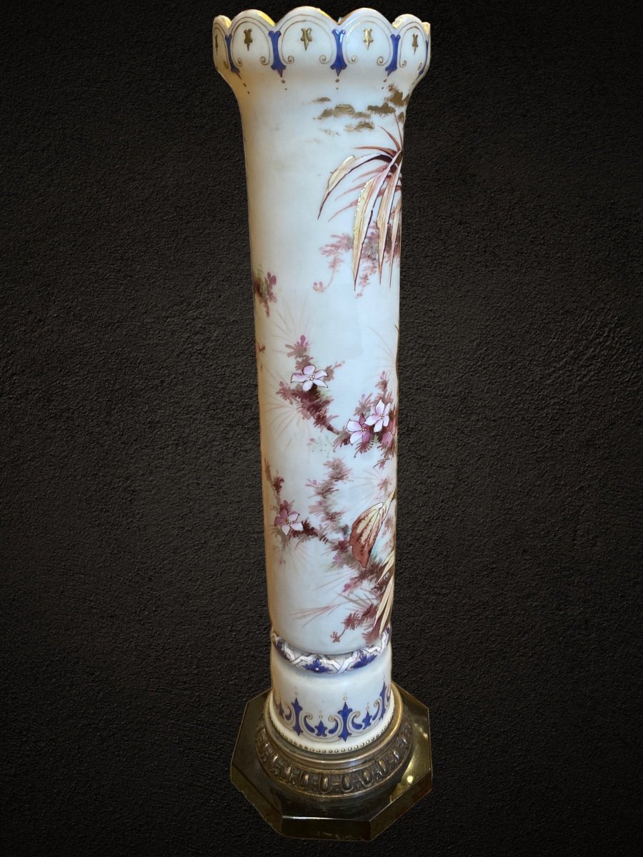 19e Paire De Vase Opaline -photo-1