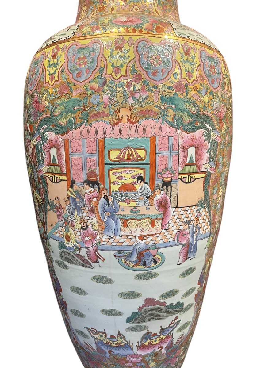 160 Cm Pair Of Chinese Vases 20th Century -photo-2