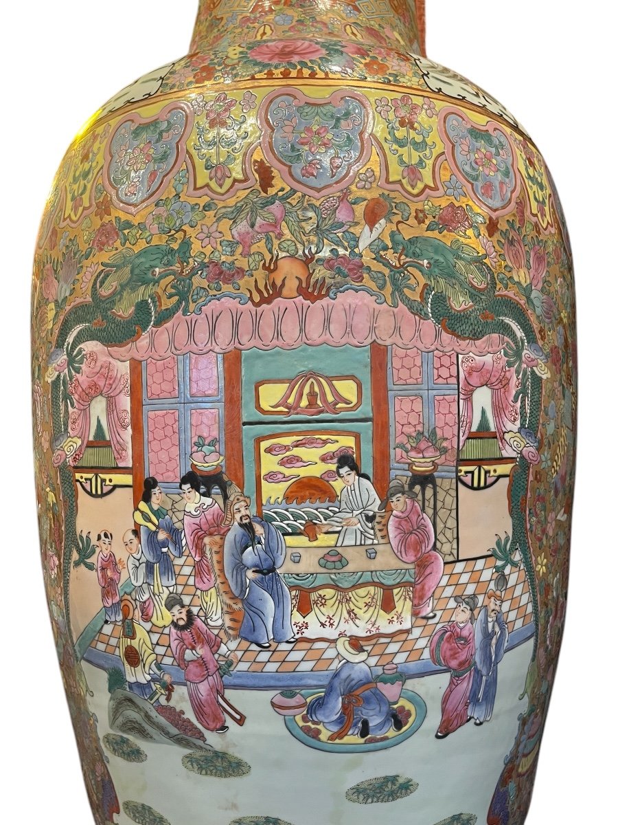 160 Cm Pair Of Chinese Vases 20th Century -photo-4