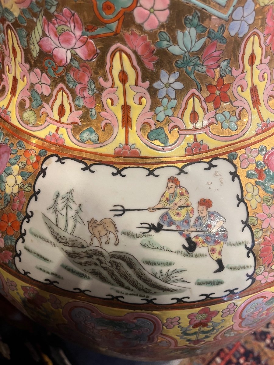 160 Cm Pair Of Chinese Vases 20th Century -photo-3