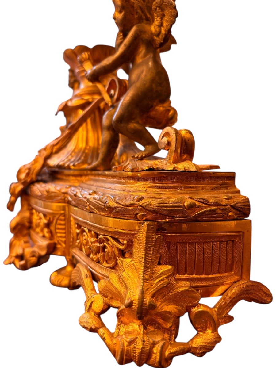 A Blue Porcelain And Gilt Bronze Clock, In The Style Of Sèvres, 19th Century-photo-5