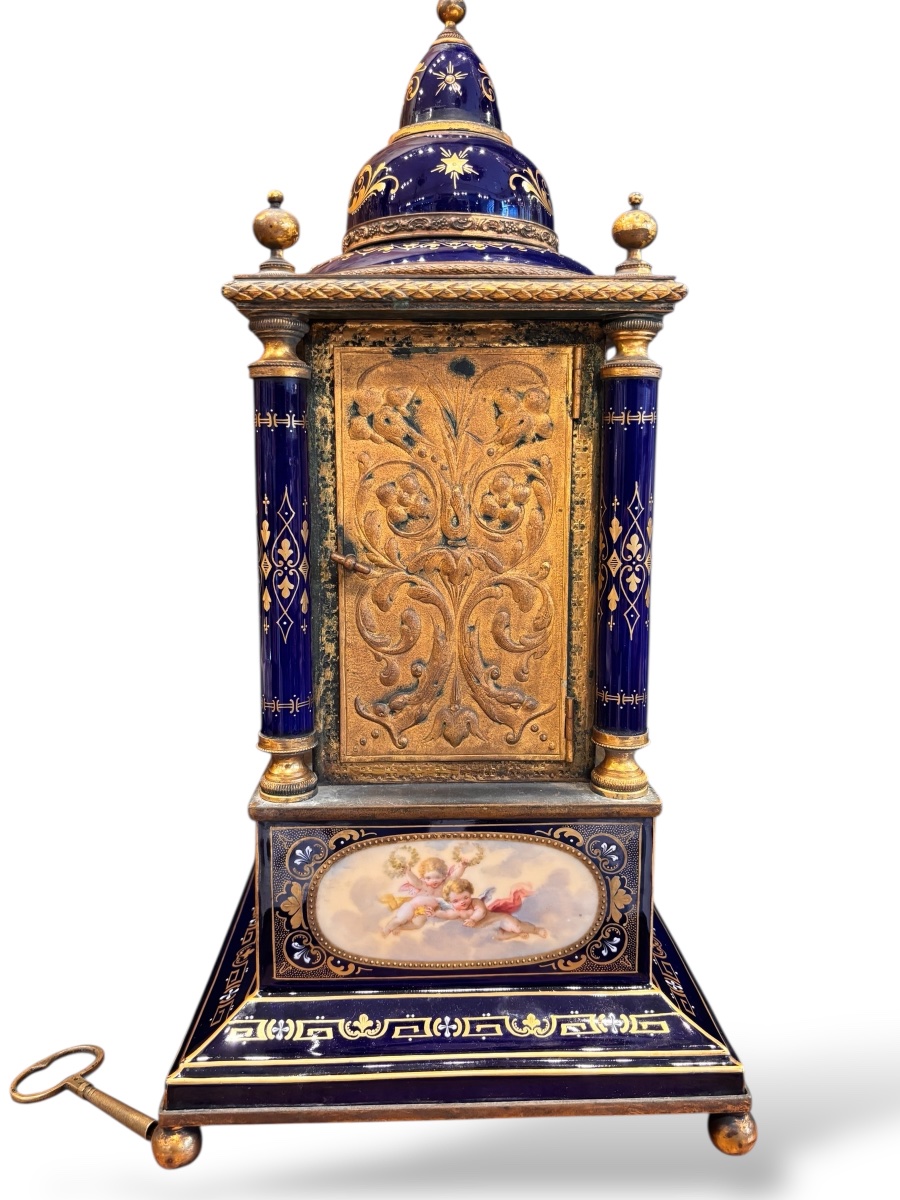 XIXe, Pendule en porcelaine de Vienne-photo-2