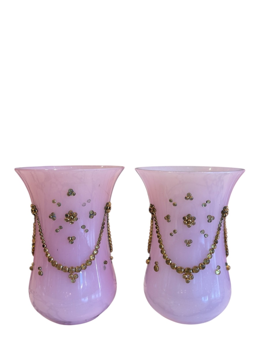 Pink Opaline Service, 19th Century-photo-1