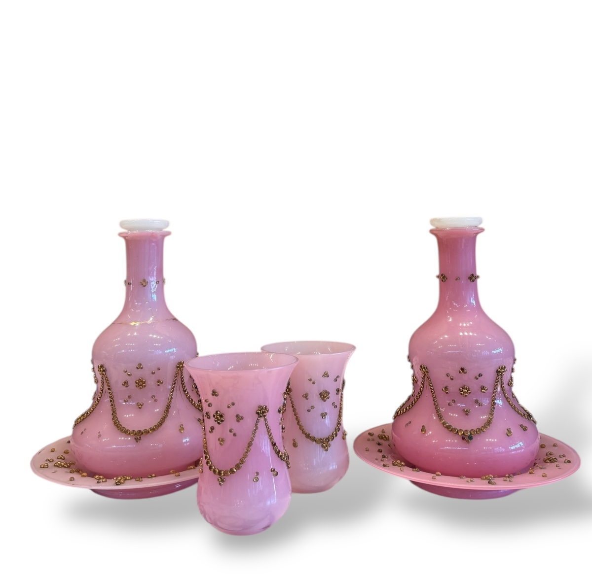 Pink Opaline Service, 19th Century