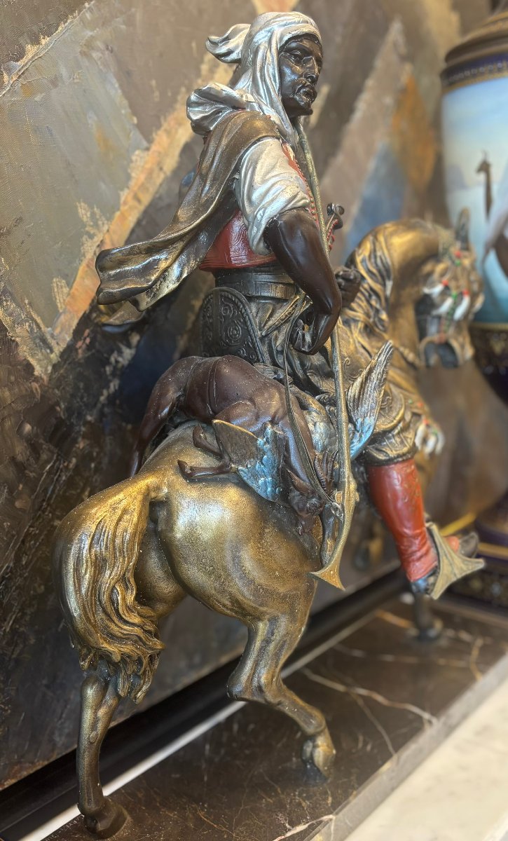 Arabian Rider On Horseback - Barye & Guillemin -photo-4