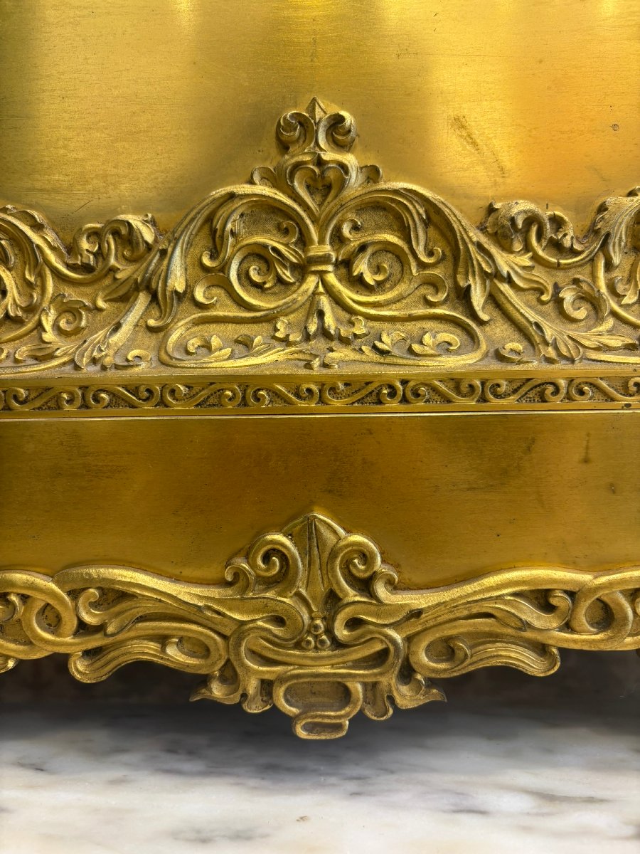 Gilded Bronze Clock With An Oriental Figure - Restoration Period -photo-2