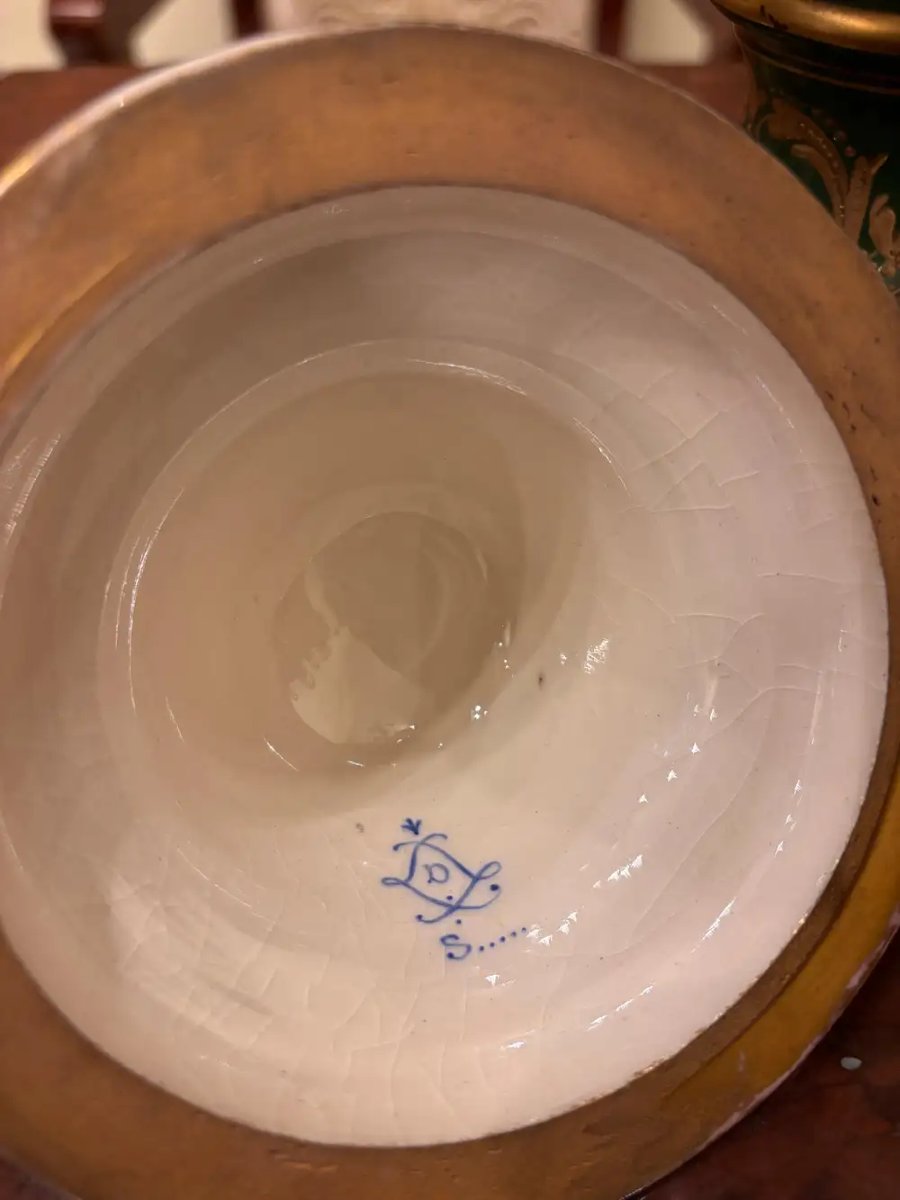 Sèvre - H.DESPREZ , Paire de vases en porcelaine , XIXe siècle, 42 cm -photo-7