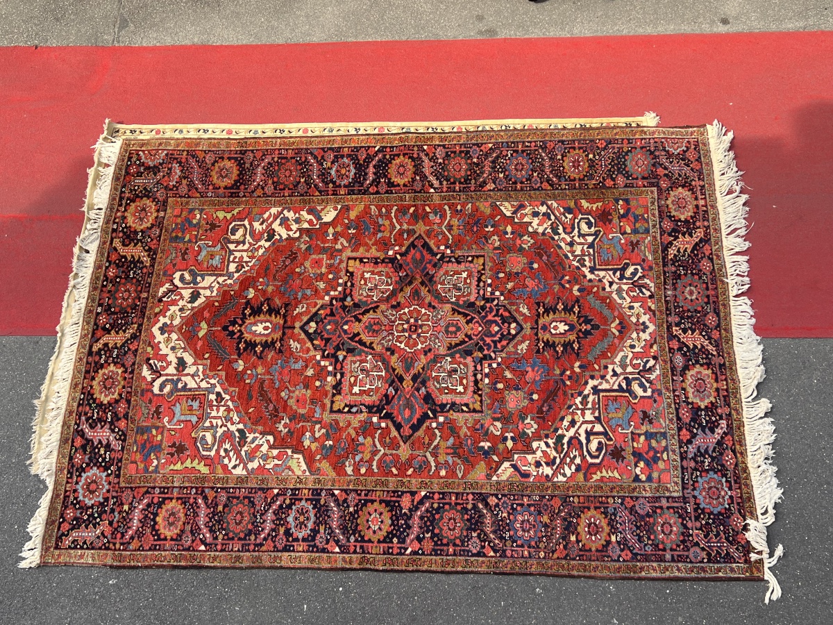 Ancien tapis heriz en parfaite état -photo-2
