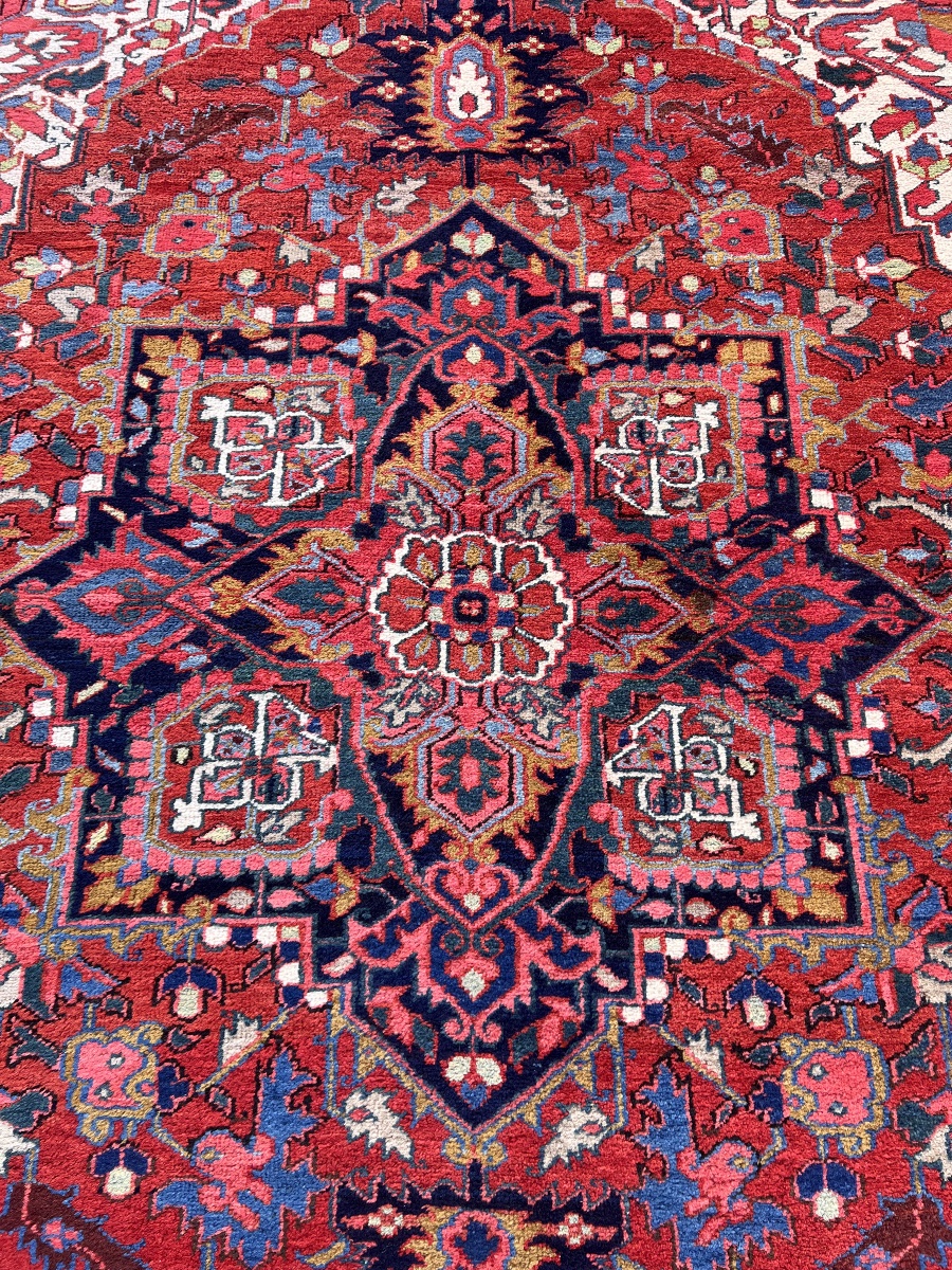 Ancien tapis heriz en parfaite état -photo-2