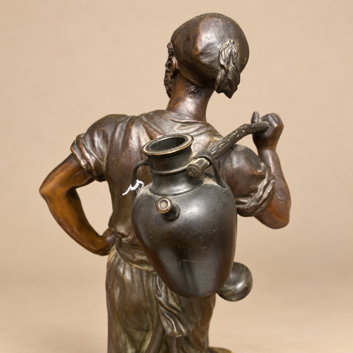 Orientalist Water Carrier, Bronze Sculpture By Debut-photo-2