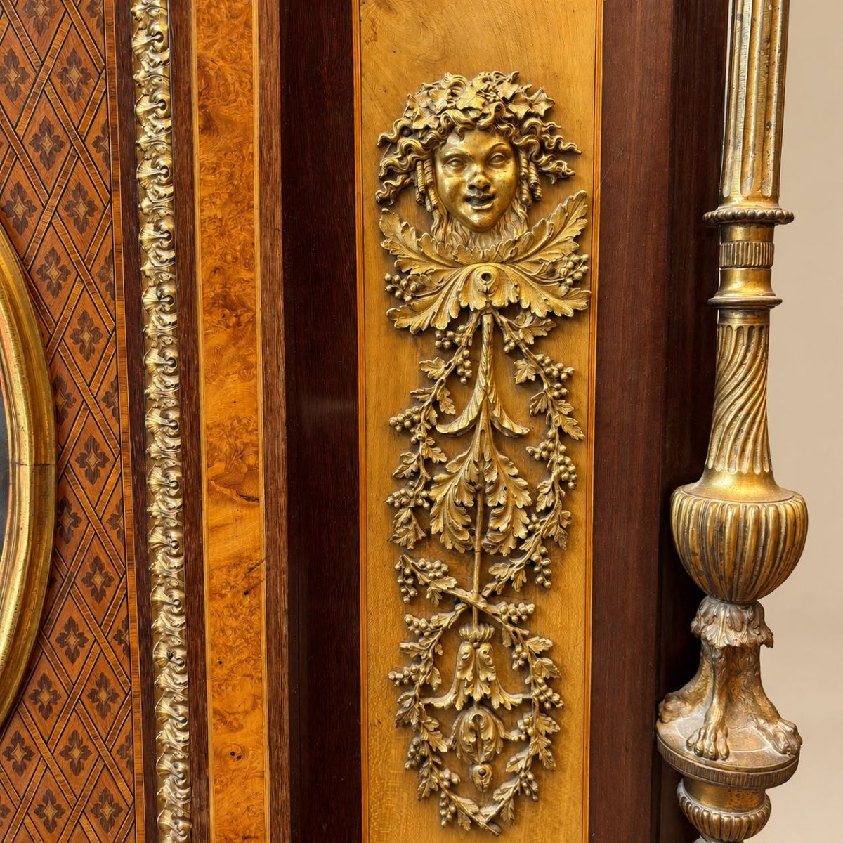 Marquetry Sideboard With Neoclassical Decoration, Napoleon III Style-photo-3
