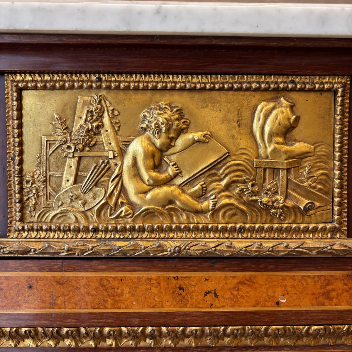 Marquetry Sideboard With Neoclassical Decoration, Napoleon III Style-photo-4