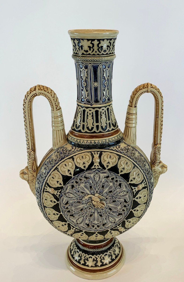 Vase En Porcelaine 19 S Style Orientaliste -photo-4